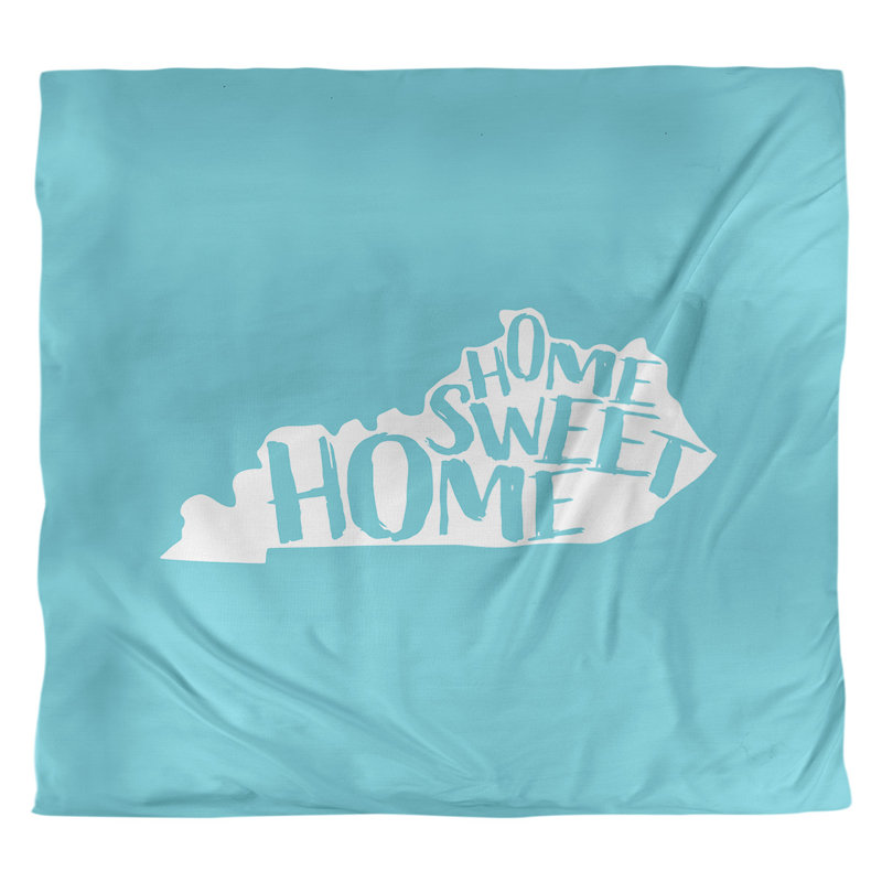 Housse de couette simple pour la maison Kentucky, Microfibre, Housse de couette pour grand lit, Bleu sarcelle