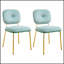 Ensemble de deux chaises d'appoint rembourrées modernes avec pieds en métal, parfaites pour la cuisine, la salle à manger et les sièges peu encombrants.