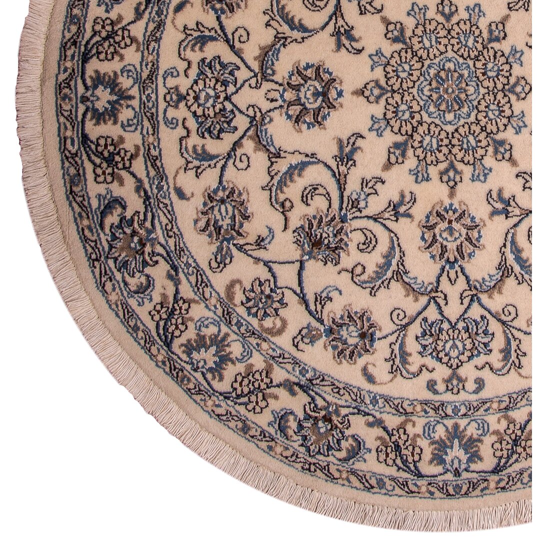 Handgefertigter Teppich Scheller in Beige