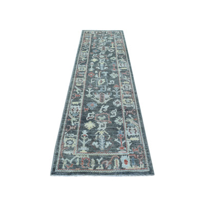 Charito One-of-a-Kind 2'9" X 9'8" Runner Wool Area Rug in Gray