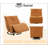 Talmon Orange Synthenic Leather Glider Recliner with Swivel