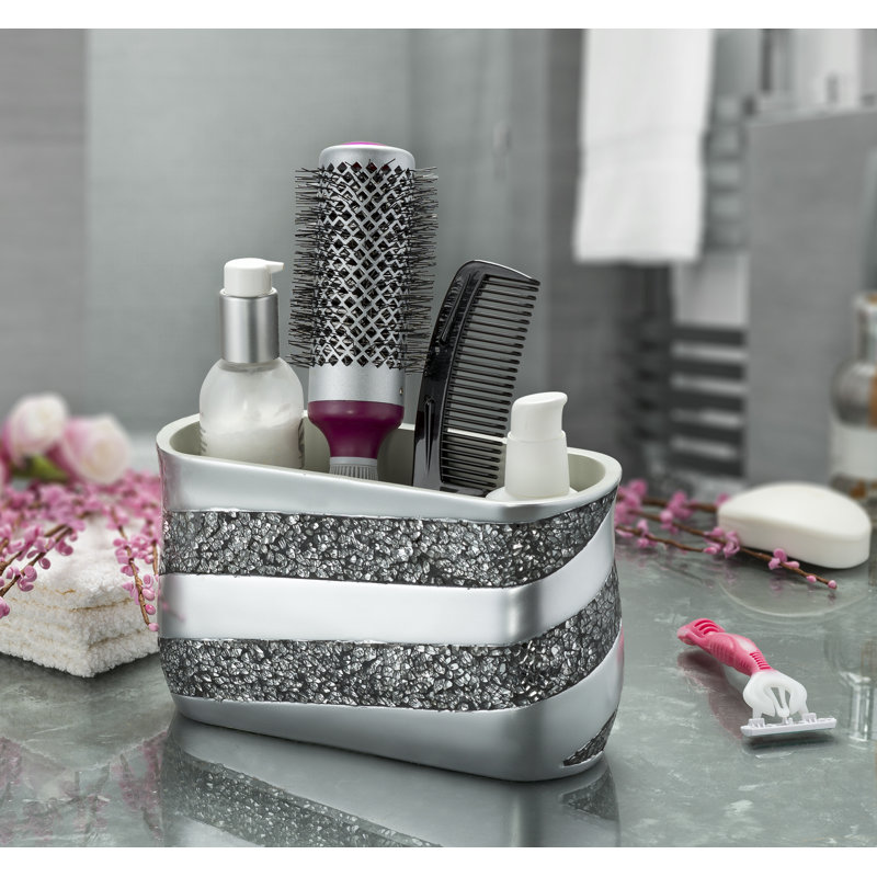 Organisateur de meuble-lavabo à 3 compartiments Silver Mosaic