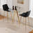 Pub Table and Velvet Fabric Pedestal Bar Stool Dining Set-1305968219-1277809731