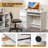 Computer Desk With Power Outlet Keyboard Tray & 3 Large Drawers Type-c & Usb Ports-109919361