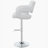 Chrome and White Adjustable Bar Stool