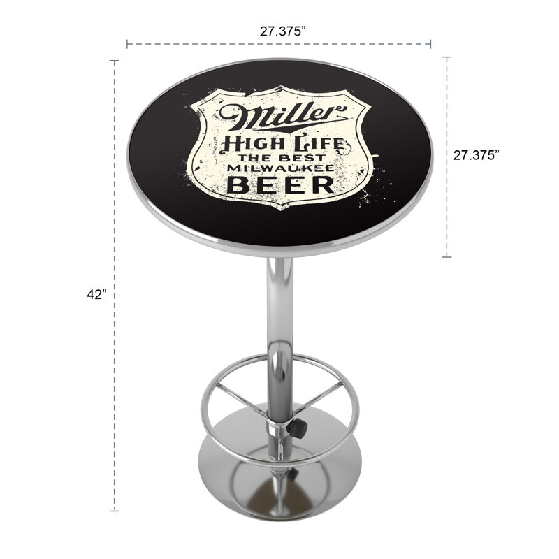 Table de bar avec repose-pieds Miller High Life Shield