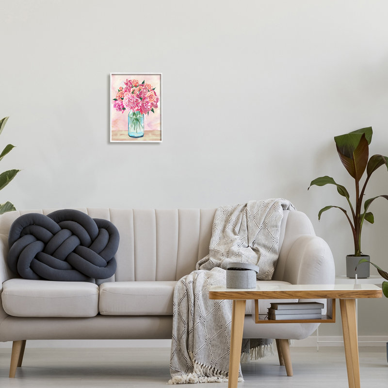 Bouquet d'œillets roses roses, conception florale par Ziwei Li - impression, H 14 po x l 11 po