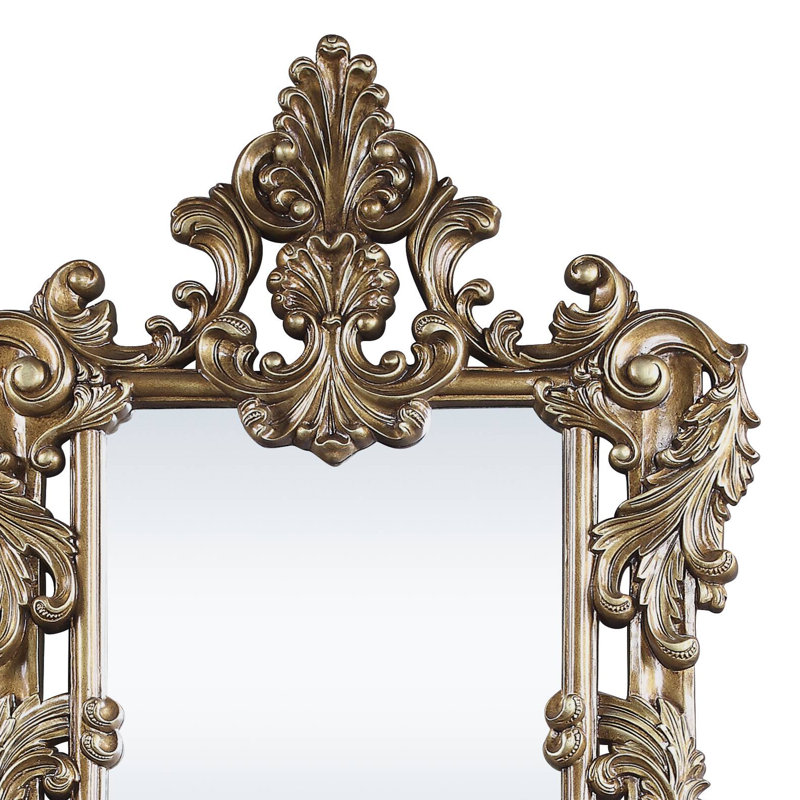 Wood Arch Mirror in Brown