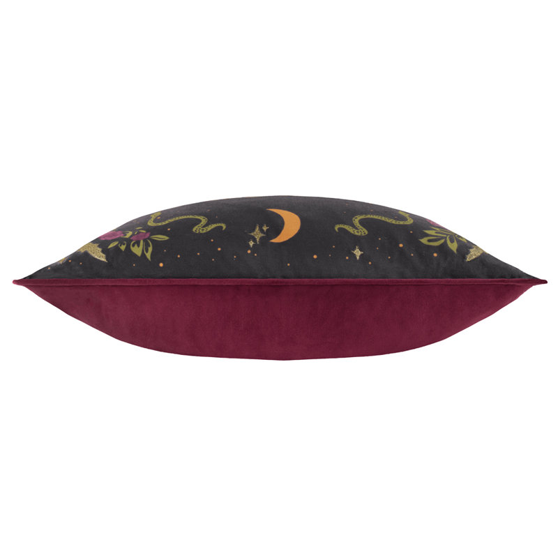 Rectangular Throw Cushion, Black Bad Witch, Feather Cover/Insert