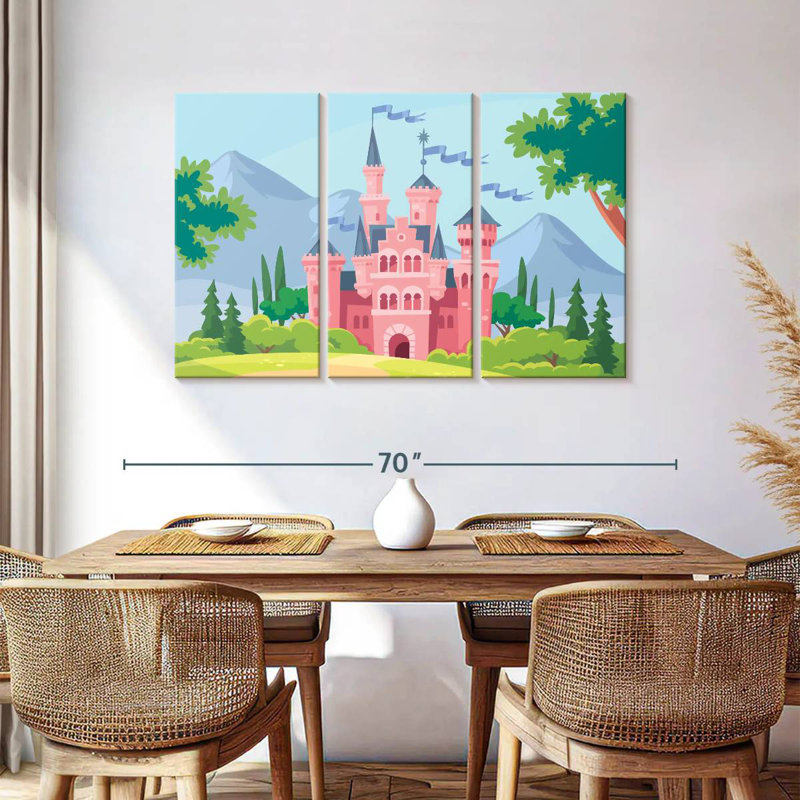 Lilie Pink Fairy Tale Castle, 36" H x 57" W