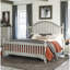 Lit California King de style ferme moderne, tête et pied de lit à lattes massives, mobilier de chambre en bois, 1 pièce-1441700236