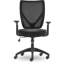 Chaise de bureau ergonomique en filet à dossier moyen Serta Production, accoudoirs réglables, base pivotante en nylon-28151606