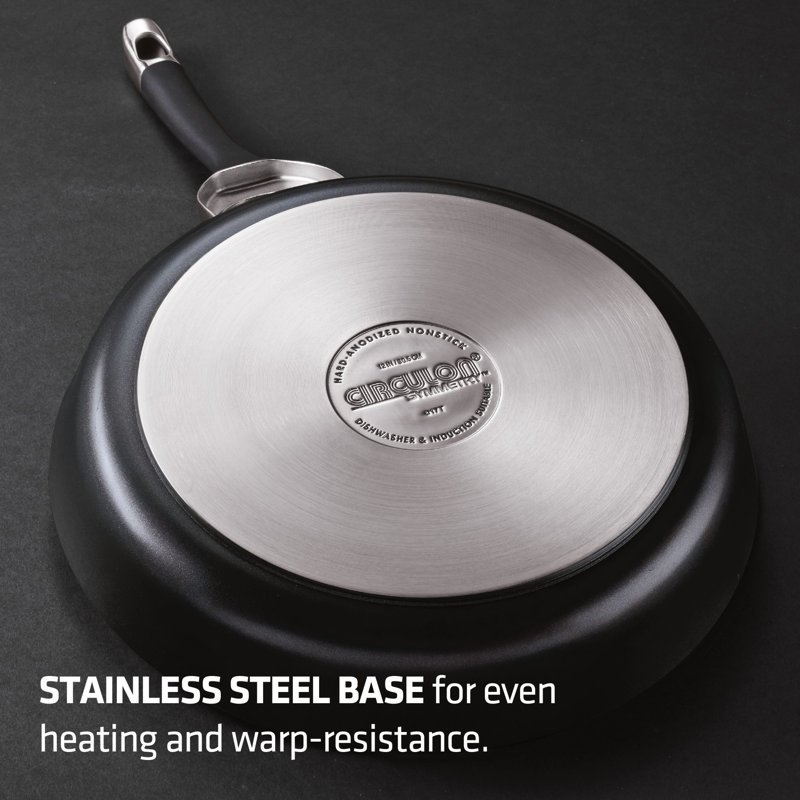 Circulon Symmetry Hard Anodized Nonstick Induction Frying Pan / Skillet, 8.5 Inch, Black