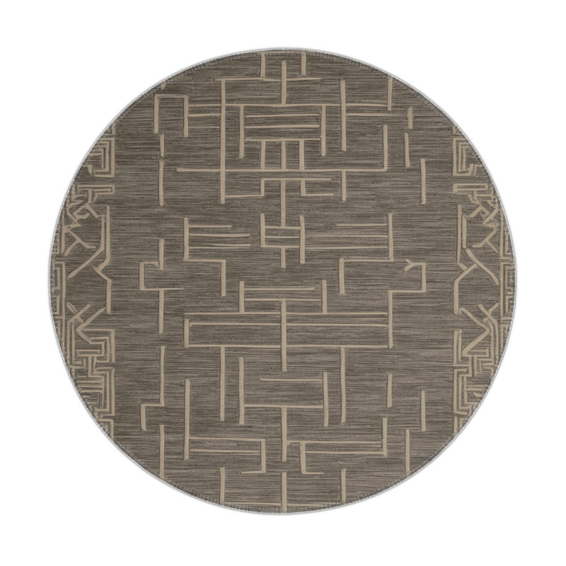 ArtDeco Gray Indoor and Outdoor Area Rug, Rectangle 3' x 5'