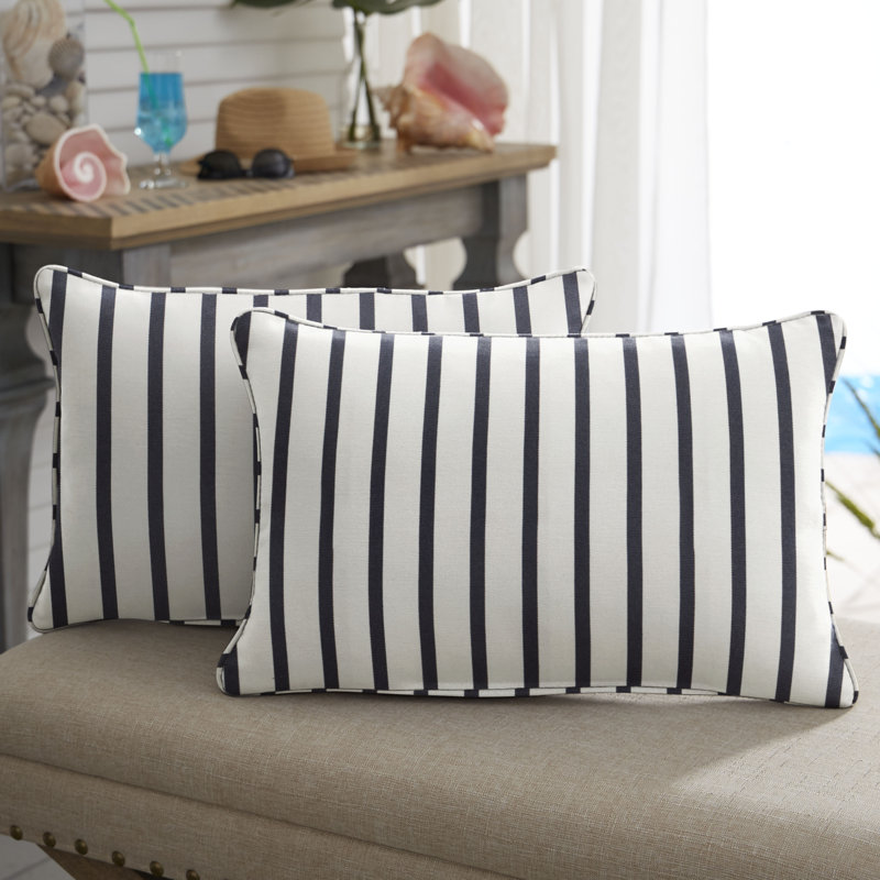 Lorena Outdoor Rectangular Pillow Cover & Insert, 12"H x 24"W