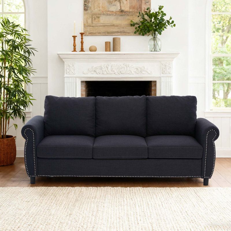 Canapé-lit 81,5 po, Gris foncé