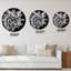 Portrait monochrome d'un tigre blanc - horloge murale traditionnelle-292834556