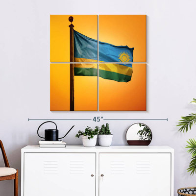 Borges Rwanda Flag Sunset