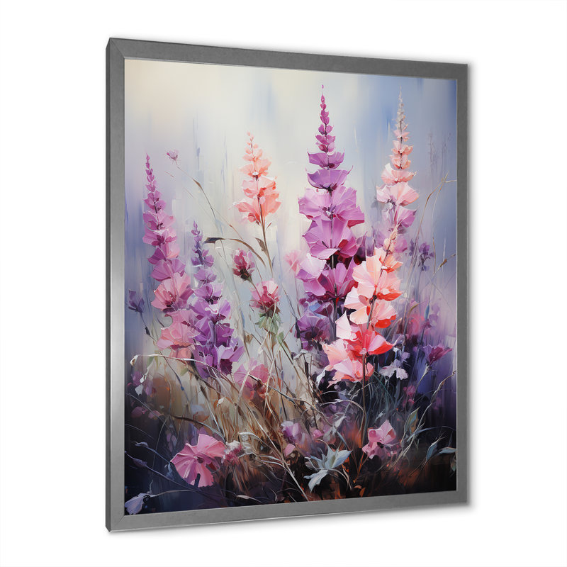 «Merribrook Purple Pink Herbs Romantic Impression II», reproduction d'art sur toile, H 32 po x l 16 po x P 1 po