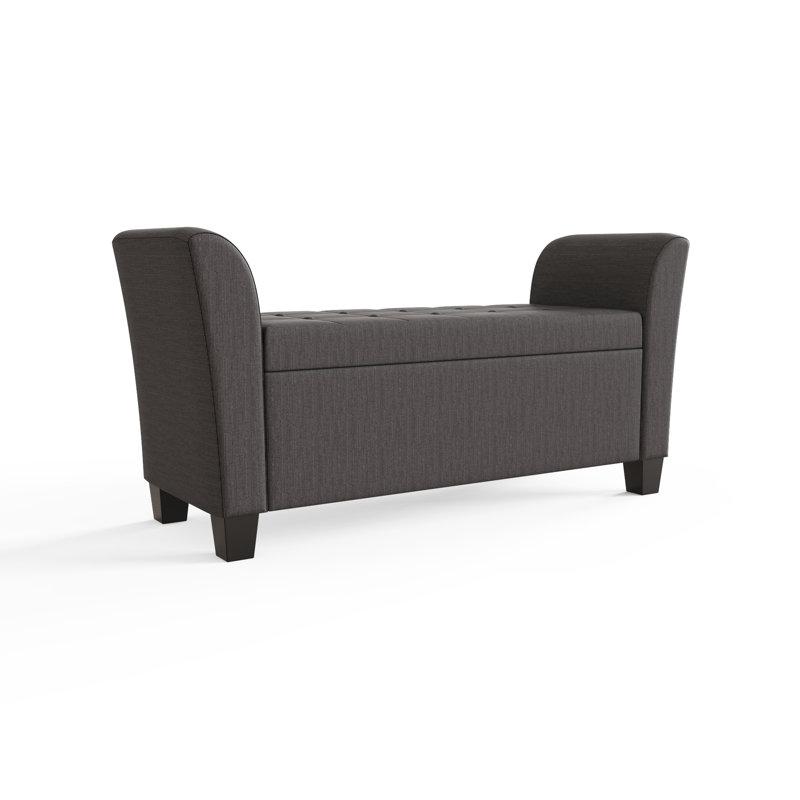 Ashley Storage Bench, Charcoal Grey