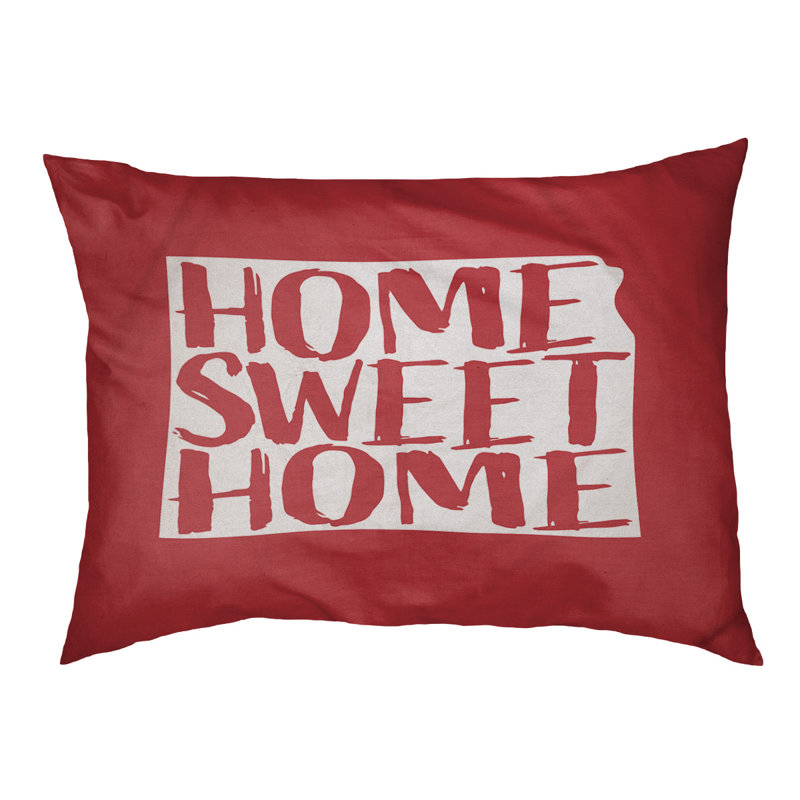 Oreiller pour chien d’intérieur doux kansas home, Moyen (H 6,5 po x l 40 po x P 30 po), Rouge