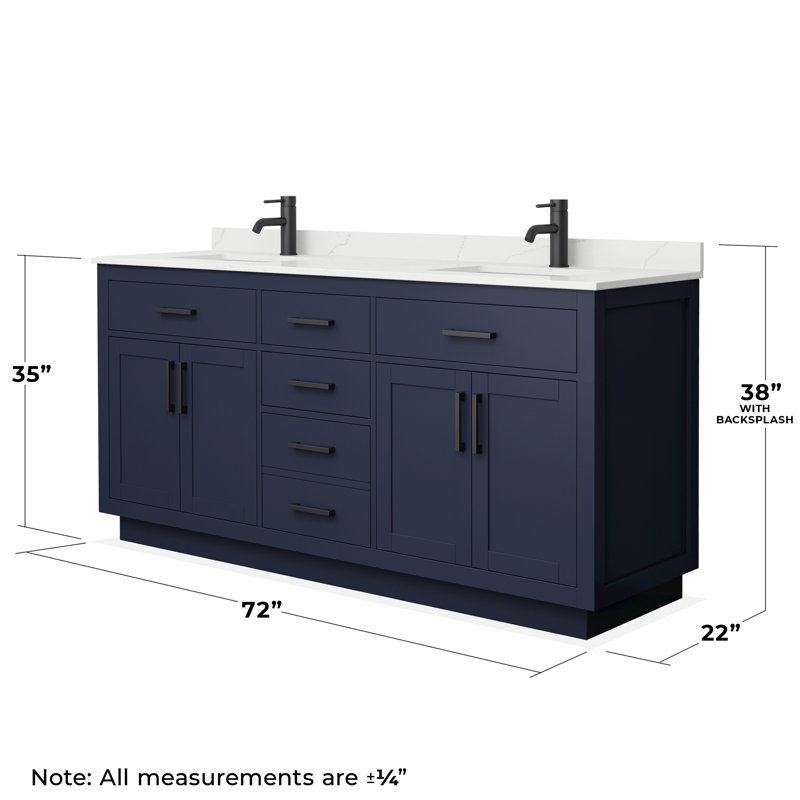 Beckett TK 72'' W Vanity, Single, Matte Black