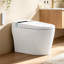 Toilette allongée intelligente sans réservoir avec bidet, chasse double automatique 1,1 / 1,28 gallon par chasse d'eau, siège chauffant, laveuse / sécheuse chaude, chasse au pied, veilleuse, fermeture douce, télécommande-126170136