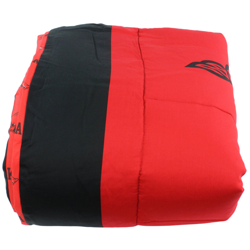 NCAA Sateen Comforter, King Comforter + 2 King Shams, Arkansas