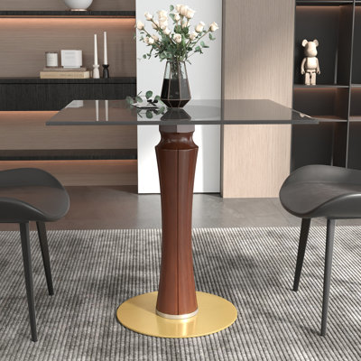 Ensemble de 3 tables de conférence carrées modernes en verre trempé avec 2 chaises en cuir