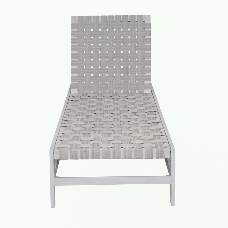 Outdoor Rope Chaise Lounge, Gray