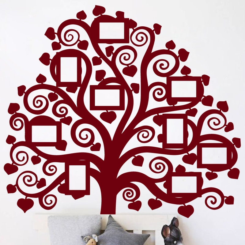 Décalcomanie murale images arbre familial, Bourgogne