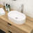 19.4X12.16 Inch White Ceramic Sink Bathroom - Vessel Type, Modern, Stain Drain Opening Package Height