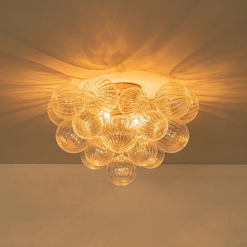 Plafonnier semi-encastré 2 lumières Ornate Glam