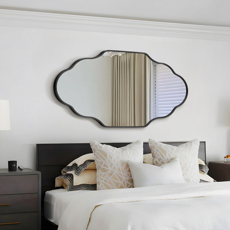 Miroir mural ovale, Noir mat, 36 po x 20 po