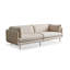 Causeuse coussin blanche en similicuir-1043006684