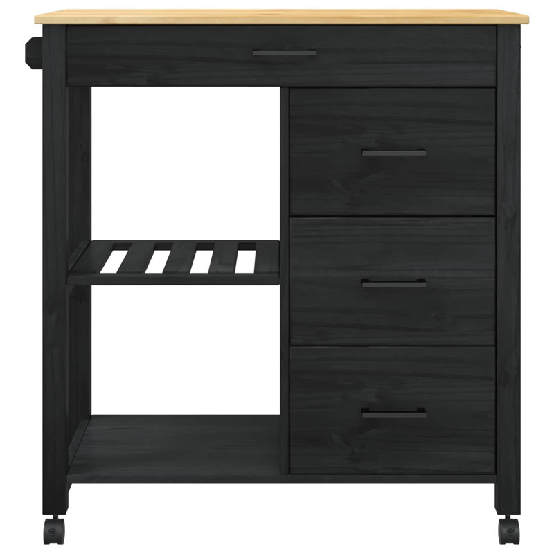 Solid Wood Bar Cart