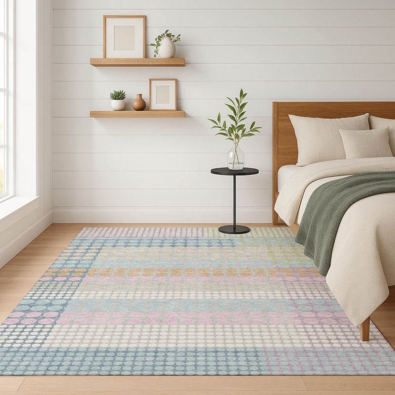 Machine Washable Indoor/Outdoor Chantille ACN2445 Geometric Rug, Sky, 5' x 7'6"