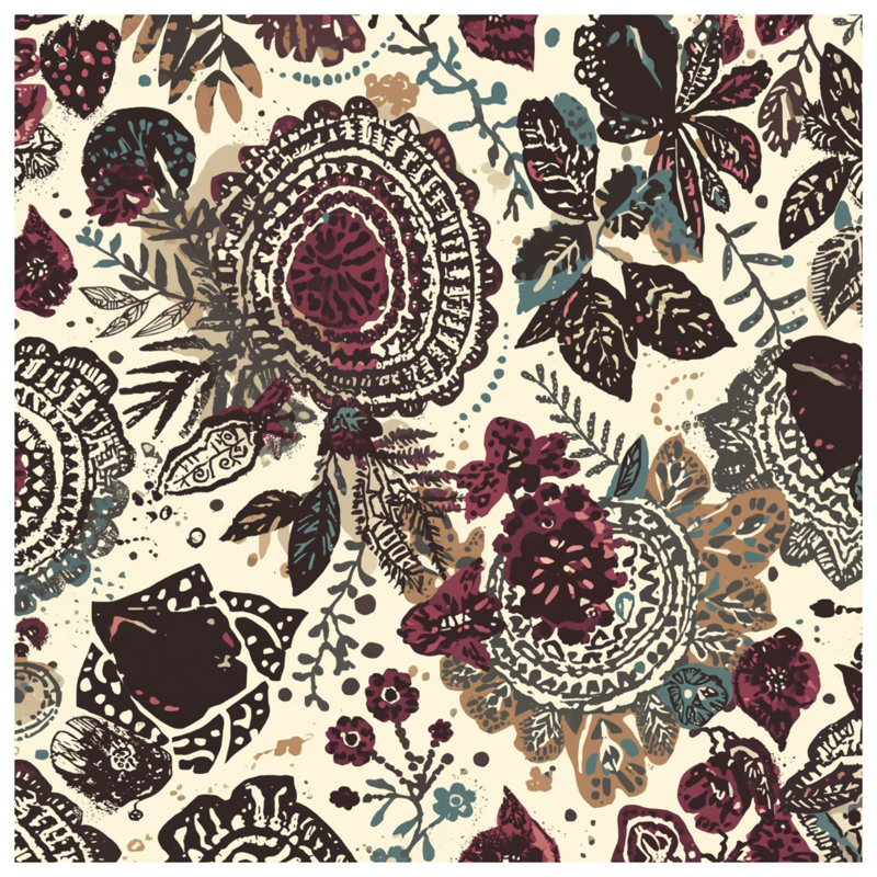 Couvertures à motif floral et botanique, 50in W x 60in H
