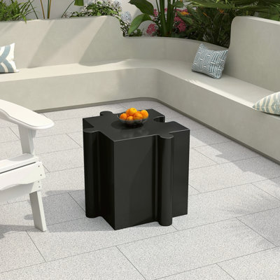 Puzzle Art Side Table, Modular Concave Edge MGO Table - Buy Singles Or Combine For Custom Layouts, Indoor & Outdoor Color