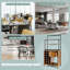 Support à vin autoportant avec support et tiroir en verre Kitchen Bakers Rack-1640550642