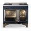 Majestic III Series 40 Inch Dual Fuel Range with 6 Sealed Burners, Griddle, in Mightnight Blue (Natural Gas, Chrome Trim)-765337238-765337232-765337246
