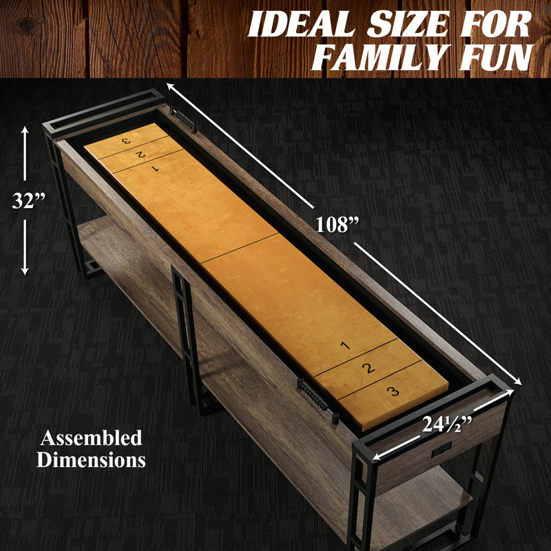 Barrington Lexington 9' Shuffleboard Table with Built-in Shelf