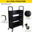 Library Cart, Rolling Book Cart With 4 Inch Lockable Wheels