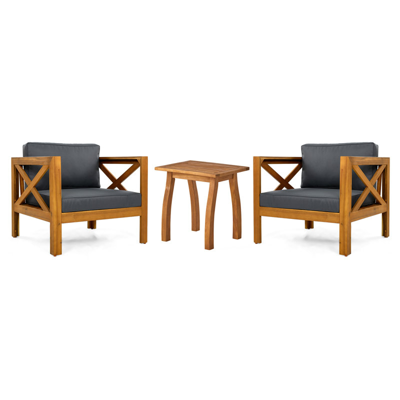 Ensemble de conversation pour patio, Gris foncé