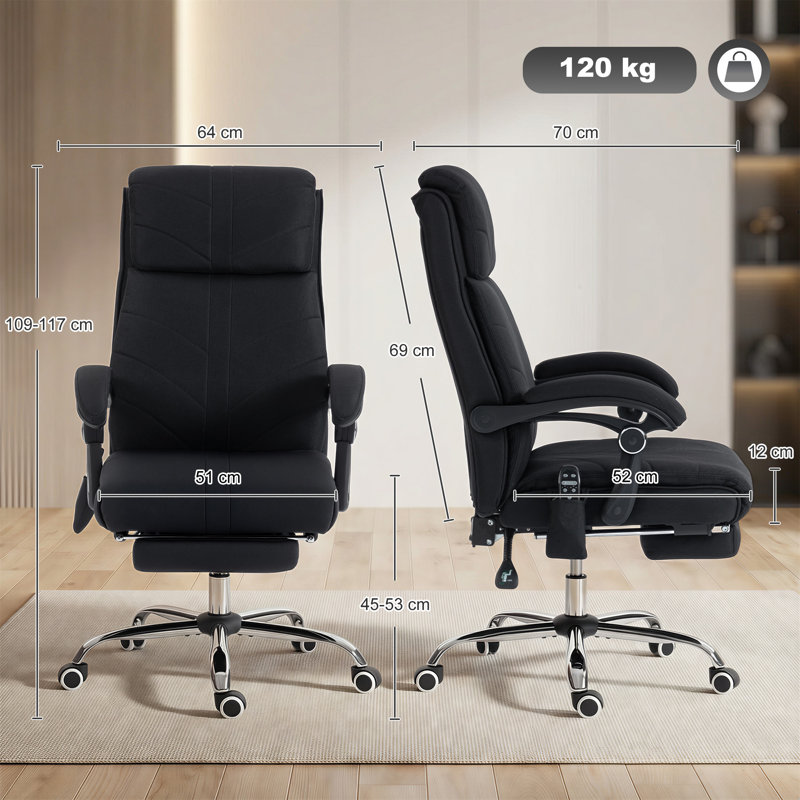 Polyester Executive Chair, Black