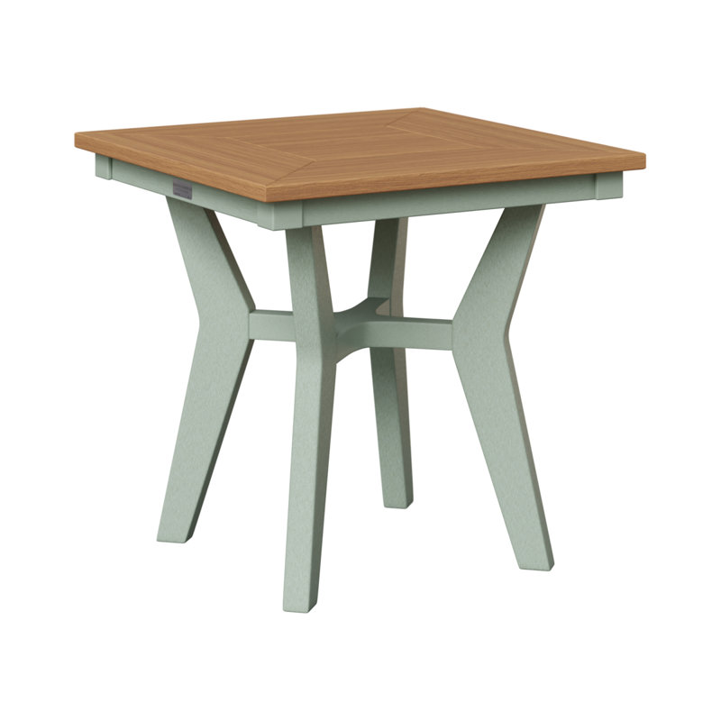 Table de bout berlinoise Berlin, Teck naturel, Écume de mer, écume de mer