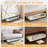 Under Bed Storage with Wheels, 2-Pack Under Bed Storage Containers with Clear Lids, Under the bed storage Organizer Bins, Rolling Under Bed Metal Drawer for Clothes,Shoes,Toys (White, 4Pack)-1605264443