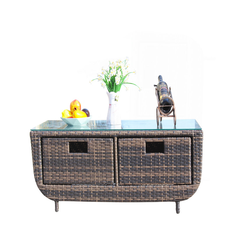 Table basse avec verre trempé