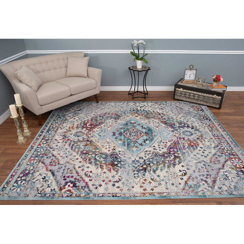 Mosely Silver Area Rug, Rectangle 8'9" x 11'10"