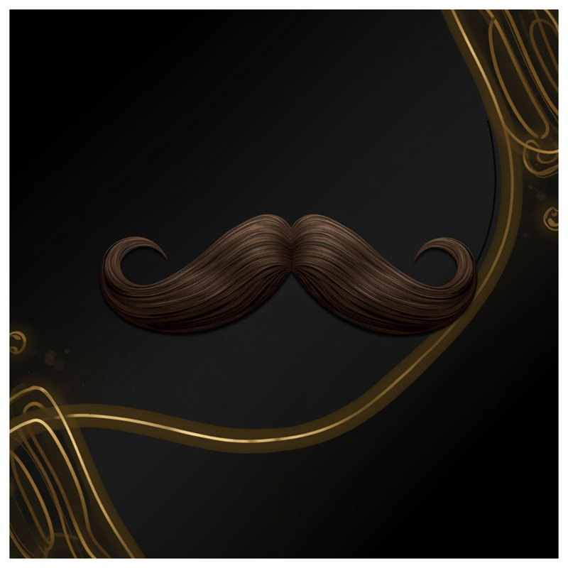 Housses de couette brun avec moustache frisée, King